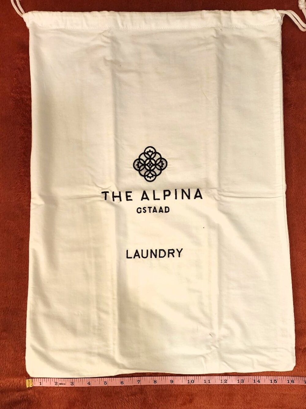 THE ALPINA GSTAAD Vintage Luxury Swiss Resort Laundry Storage Bag